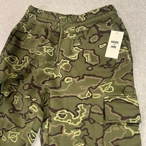 Macy's Mode of One Bleeker‎ Camo Cargo Joggers Men's S Fleece Lined Pants NWT